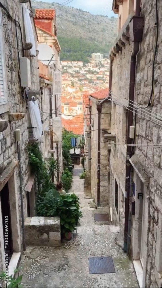 Obraz premium narrow street in the town