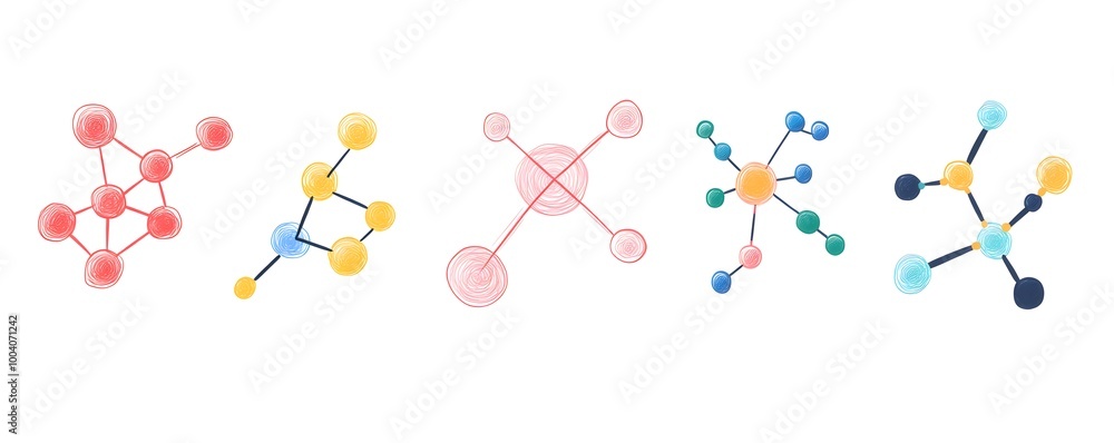 Hand Drawn Molecular Structure Illustration Science Chemistry Biology Education Hand Drawn Molecular Structure Illustration Science Chemistry Biology Education