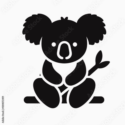 Wallpaper Mural koala animal silhouette vector cartoon illustration, Koala vector silhouette, Koala design silhouette vector art work Torontodigital.ca
