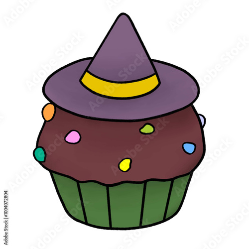 a drawing of halloween cupcake to seasonal fall desserts for celebrating Thanksgiving Day