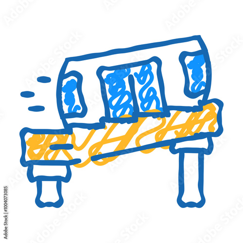 funicular transport doodle icon sketch vector. funicular transport sign. isolated symbol illustration
