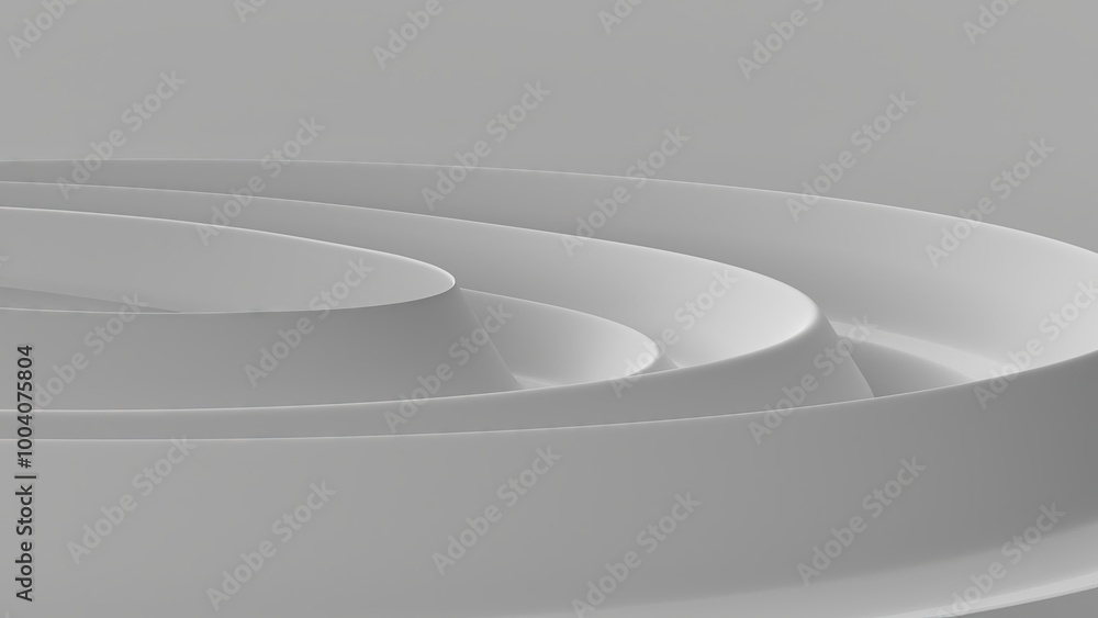 Obraz premium Simple Curve White Delicate Contemporary Elegant In Modern 3D Rendering Abstract Background