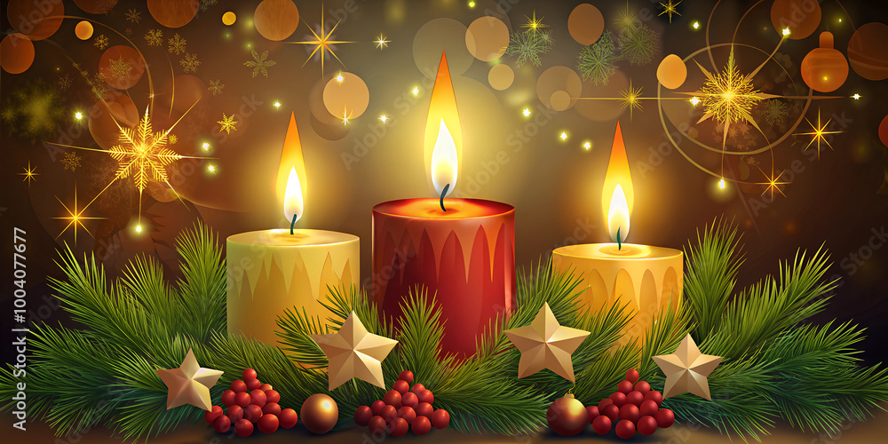 christmas decoration with candles and decorations christmas decoration with candles and decorations