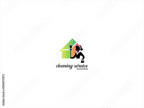 Maid service logo.The logo could feature minimalistic icons such as a gleaming broom, shining star, or bubbles, symbolizing cleanliness and efficiency. 
