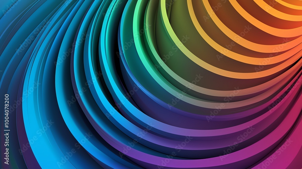 Vibrant, swirling lines in a spectrum of colors on a smooth, flowing background. Vibrant, swirling lines in a spectrum of colors on a smooth, flowing background.