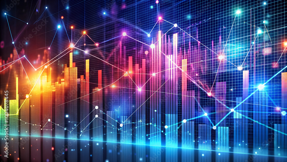 Digital background for audio, video technology with neon and light Digital background for audio, video technology with neon and light