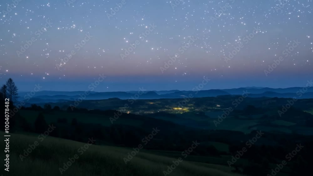 Nighttime Mountains And Clear Sky Nighttime Mountains And Clear Sky