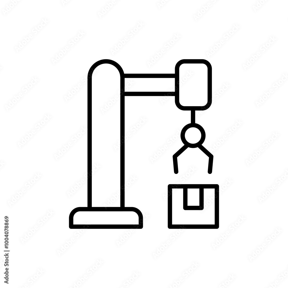 Factory robot outline icons, minimalist vector illustration ,simple transparent graphic element .Isolated on white background Factory robot outline icons, minimalist vector illustration ,simple transparent graphic element .Isolated on white background