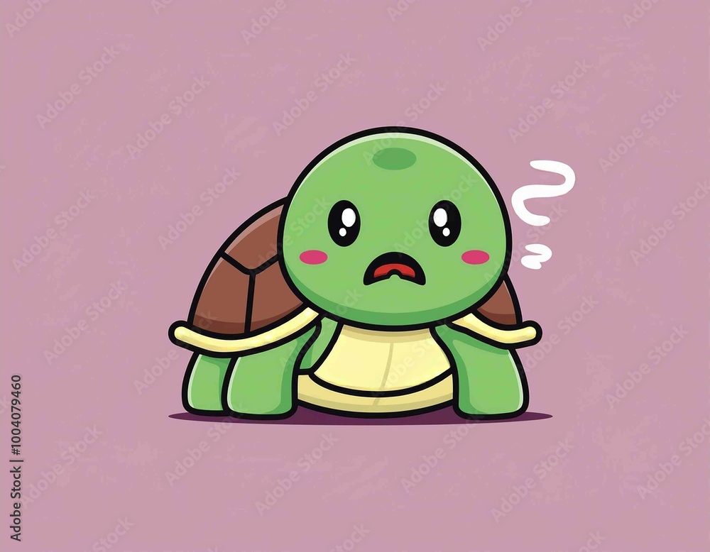 turtle with frustrated pose vector turtle with frustrated pose vector