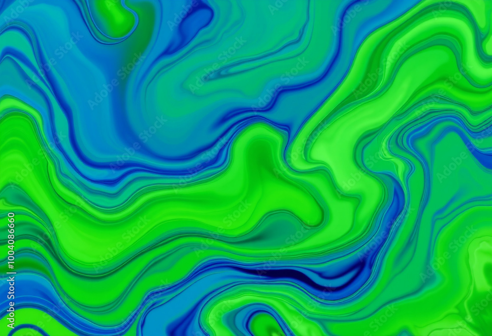 Abstract Liquid Background with Swirling Emerald Green and Sapphire Blue Abstract Liquid Background with Swirling Emerald Green and Sapphire Blue