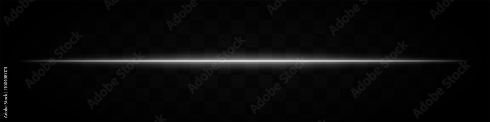 © Кирилл Макаров - White light beam. A sharp horizontal purple beam with a bright center, fading into darkness on both sides. Ideal for sci-fi designs, light transitions, or futuristic effects.