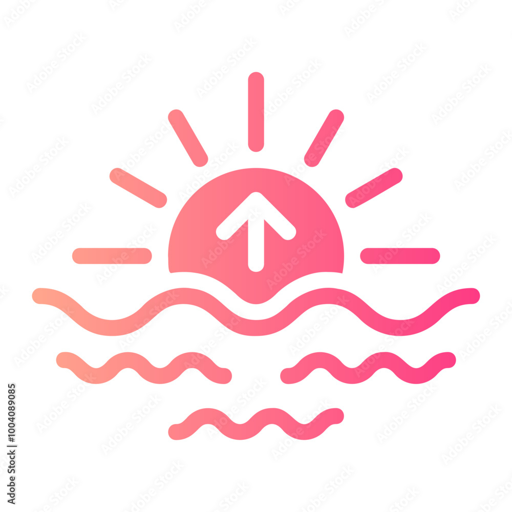 Obraz premium sunrise gradient icon