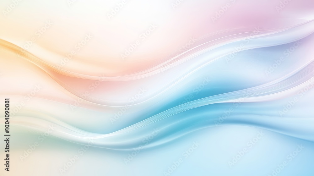 Fototapeta premium Abstract Pastel Waves Background.