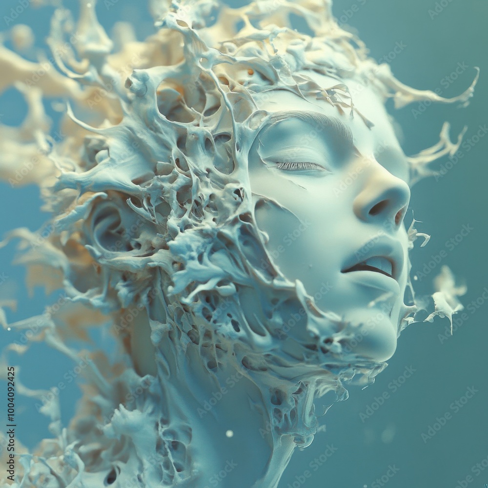 Ethereal Transformation: A Surreal Exploration of Inner States Through Fluid Sculpture Ethereal Transformation: A Surreal Exploration of Inner States Through Fluid Sculpture