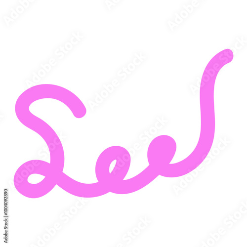 Wallpaper Mural organic pink squiggle line element Torontodigital.ca