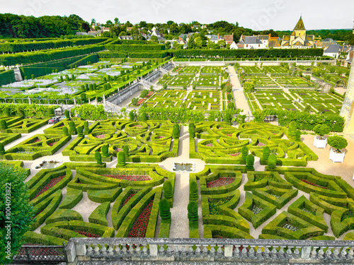 Villandry Castle with garden, Indre-et-Loire, Centre, France