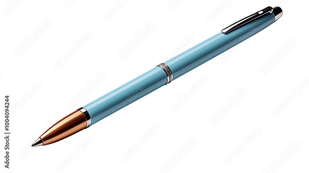a blue pen ballpoint, studio view, isolated on white background. a blue pen ballpoint, studio view, isolated on white background.