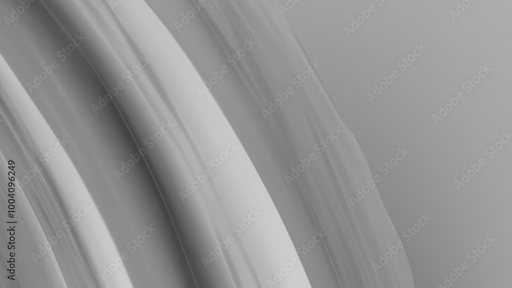 Fototapeta premium Simple Curve White Bezier Curve Passionate Elegant Modern 3D Rendering Abstract Background