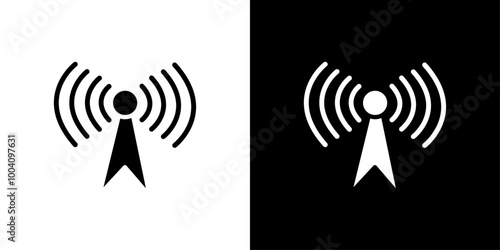 Broadcast icon Flat art illustration in outline