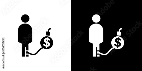 Debt holders icon Flat art illustration in outline