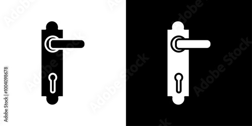 Door knob icon  Flat art illustration in outline