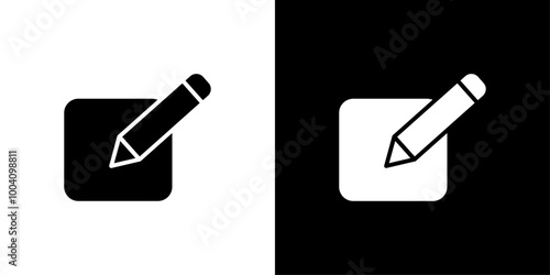 Edit Image Icon Flat art illustration in outline