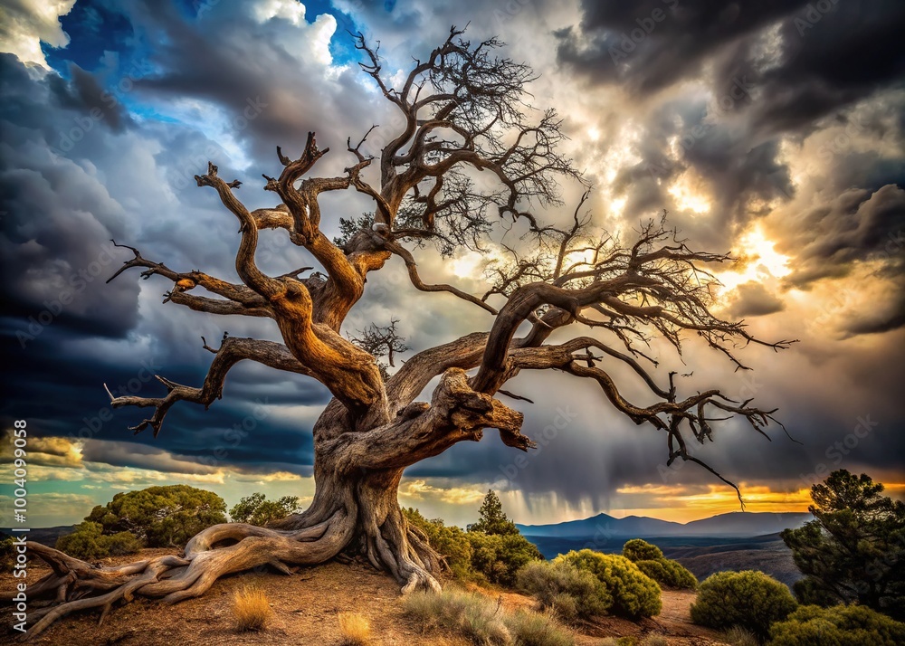 Gnarled tree branches twisted agonized, their limbs conjoined in a futile struggle to flee the oppressive shadow of foreboding clouds dark with menace. Gnarled tree branches twisted agonized, their limbs conjoined in a futile struggle to flee the oppressive shadow of foreboding clouds dark with menace.