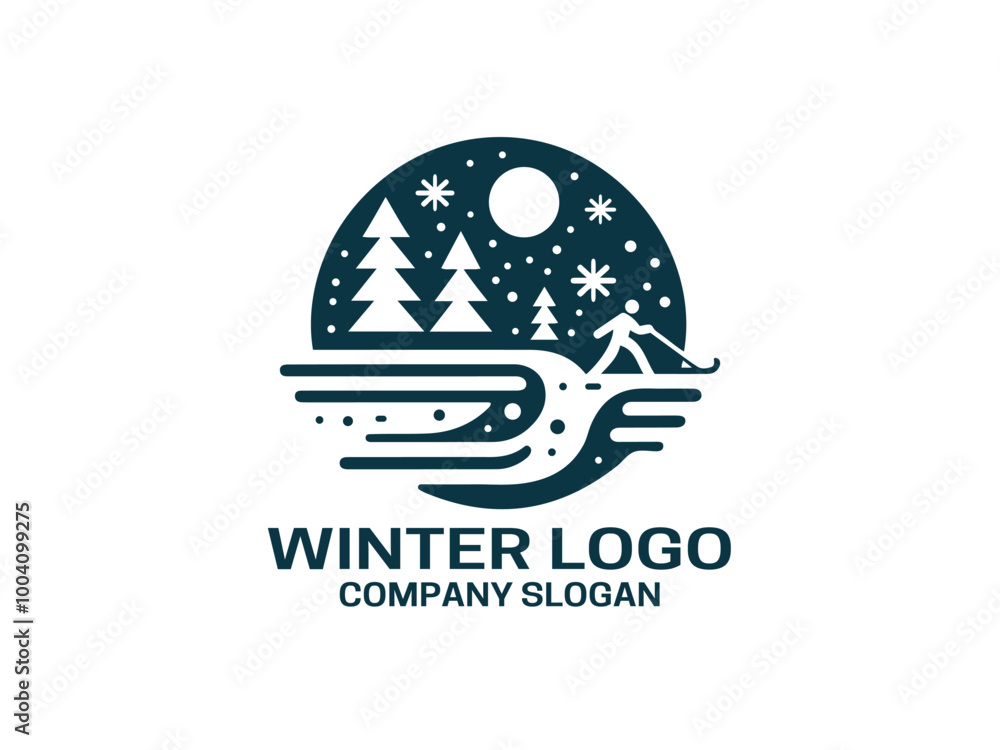 Winter logo design Winter logo design