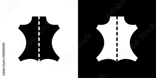 Leather Icon Flat art illustration in outline
