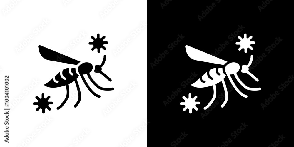 malaria icon Flat art illustration in outline malaria icon Flat art illustration in outline