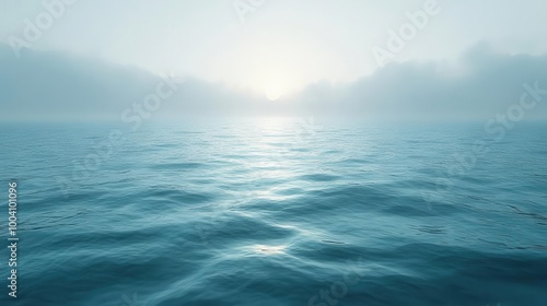 calm sea water surface under daylight capturing the gentle ripples and reflections of the sky creating a tranquil and meditative atmosphere with soft blues and greens