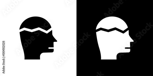 Nervous breakdown icon Flat art illustration in outline