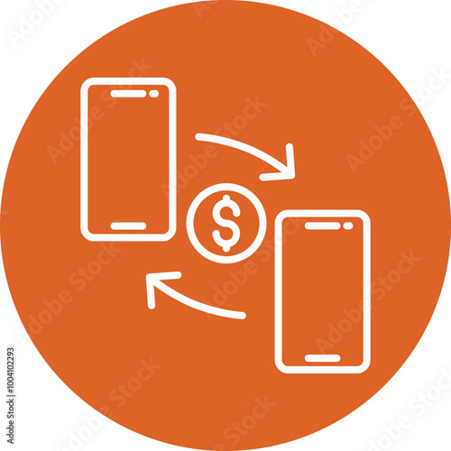 PeertoPeer Payment line circle icon