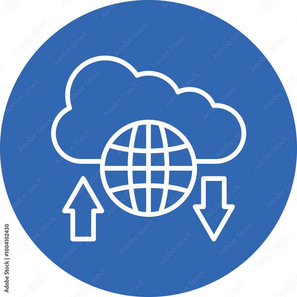 Cloud Services line circle icon Cloud Services line circle icon