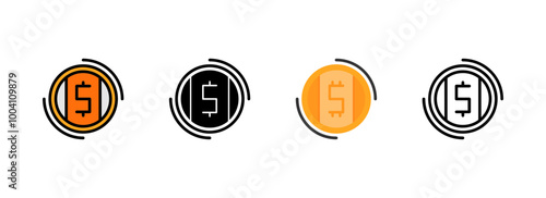 Set of Coin Icon