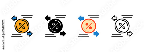 Set of Exchange rate Icon