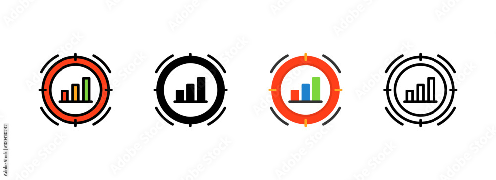 Set of Target Icon Set of Target Icon