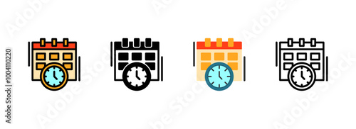 Set of Deadline Icon