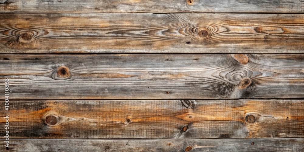 Weathered old grey planks with faded brown varnish for rustic background texture Weathered old grey planks with faded brown varnish for rustic background texture
