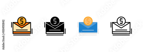 Set of Dollar sign Icon