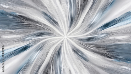   bstract silver blue background with rays. Winter background