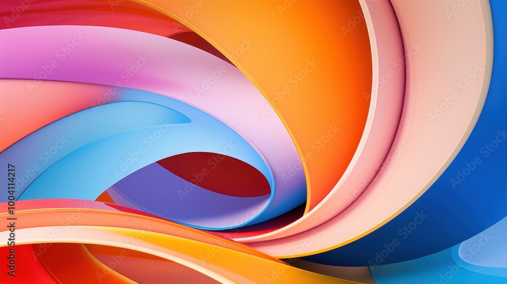 Vibrant Abstract Curves and Waves Background. Modern Fluid Design Vibrant Abstract Curves and Waves Background. Modern Fluid Design