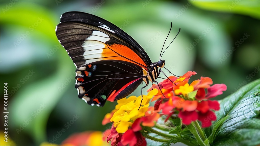 Colorful Butterfly on Flower Macro Photography Colorful Butterfly on Flower Macro Photography