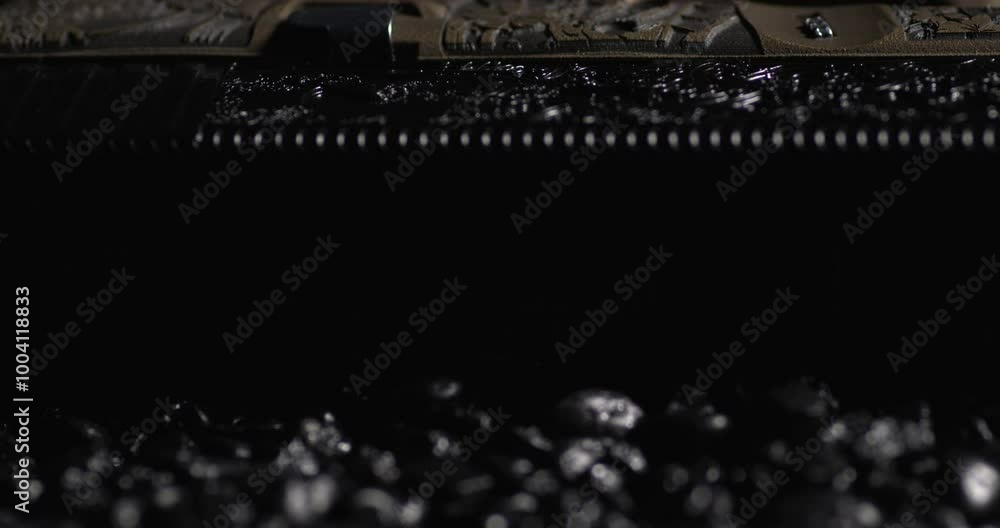 Customized Engraved Pistol With Bullets Lying Over Gunpowder. Selective Focus Shot Customized Engraved Pistol With Bullets Lying Over Gunpowder. Selective Focus Shot