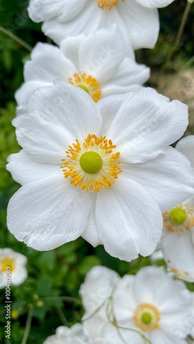 white anémone flower