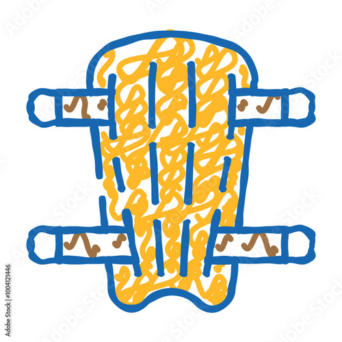 leg protection doodle icon sketch vector. leg protection sign. isolated symbol illustration