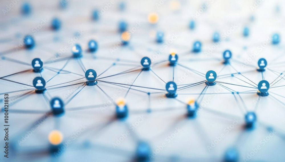 Network of connected people sharing resources and information Network of connected people sharing resources and information