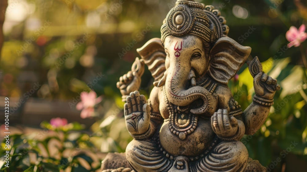 Serene Lord Ganesh in Meditative Pose Serene Lord Ganesh in Meditative Pose