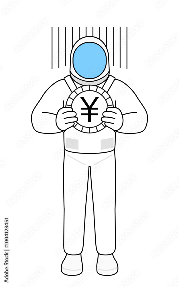 Astronaut an image of exchange loss or yen depreciation