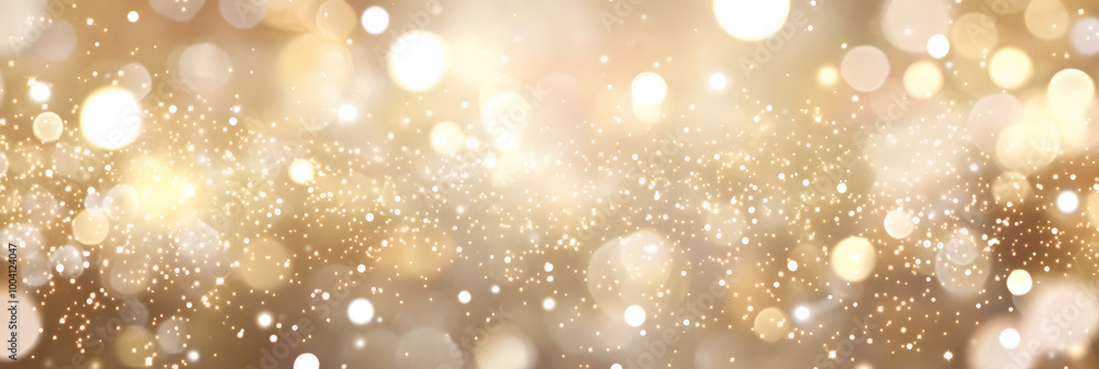 Festive abstract Christmas bokeh light background - golden bokeh lights, beige - New Year, Anniversary, Wedding, banner, header, panorama Festive abstract Christmas bokeh light background - golden bokeh lights, beige - New Year, Anniversary, Wedding, banner, header, panorama